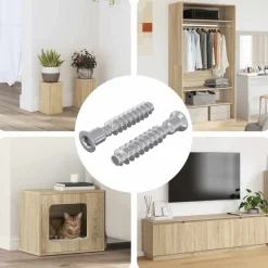 Bouwbeslag*vidaXL Hoofdkapbout 2 pcs Zilver M7 x 40 mm Staal