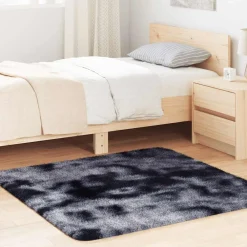 Woon- & Tuinaccessoires*vidaXL Hoogpolig vloerkleed NAVARRA 120x120 cm polyester Donkergrijs