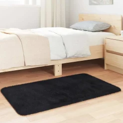 Woon- & Tuinaccessoires*vidaXL Hoogpolig vloerkleed NAVARRA 60x100 cm polyester Zwart