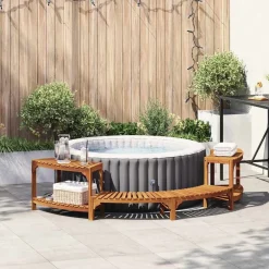 Hottub Omgeving Half-Rond Bruin 252 x 112 x 55,5 cm>vidaXL Discount