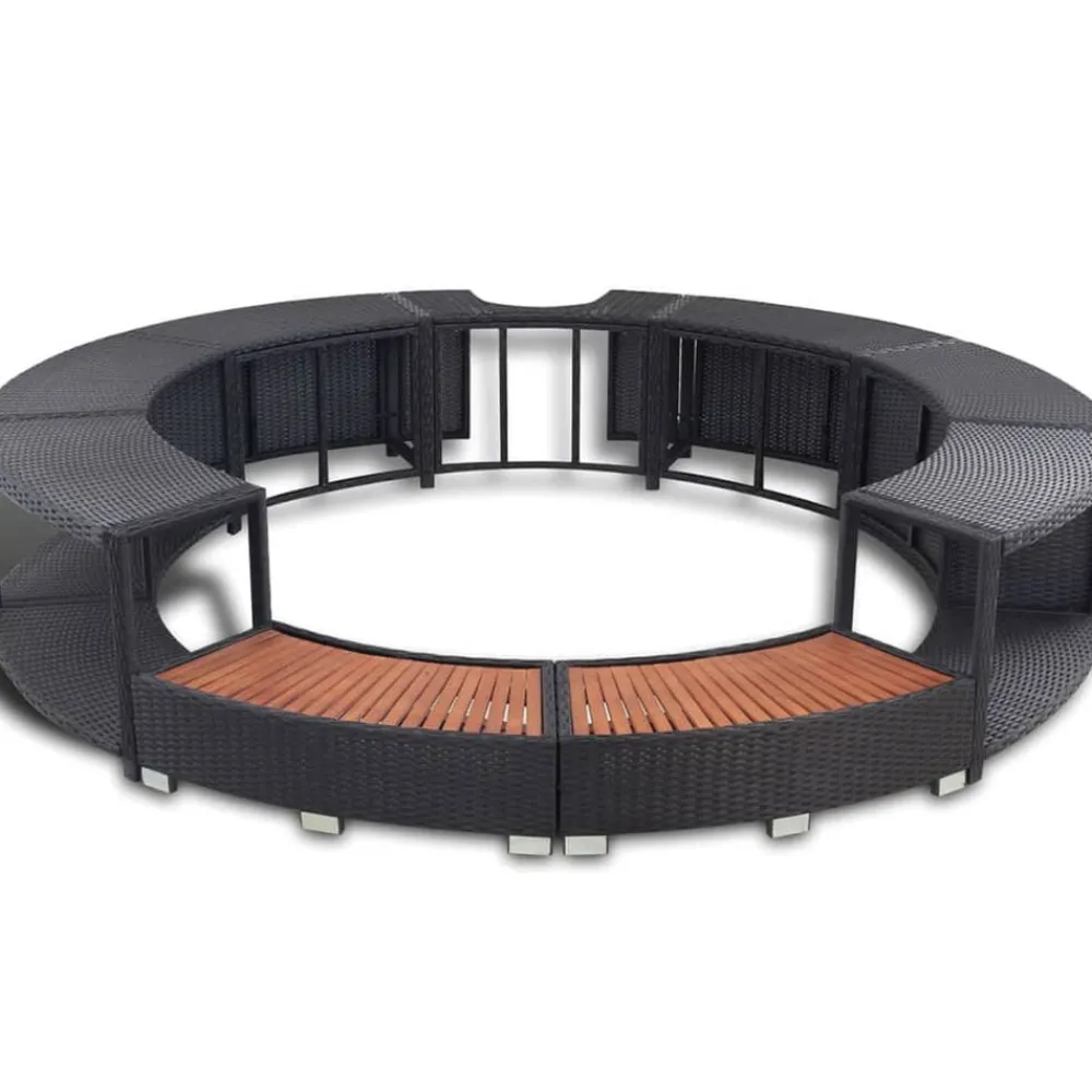 Hottub-ombouw poly rattan>vidaXL New
