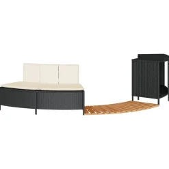 Hottub-ombouw poly rattan en massief acaciahout>vidaXL Best