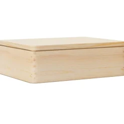 Huishoudelijke Benodigdheden*vidaXL Houten kist met deksel 40x30x13 cm massief grenenhout Naturel
