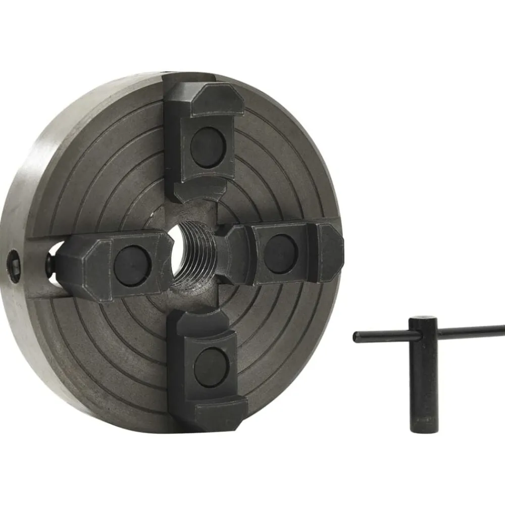 Gereedschap*vidaXL Houtklauwplaat 4 bekken M33 verbinding 150x63 mm staal zwart