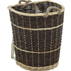 Houtmand met draagriemen 44,5x37x50 cm natuurlijk wilgenhout>vidaXL Clearance