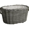Houtkachel- & Haardaccessoires*vidaXL Houtmand met handvatten 59x42x28 cm wilgenhout grijs