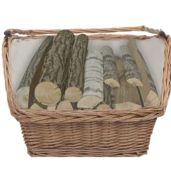 Houtkachel- & Haardaccessoires*vidaXL Houtmand met handvat 61,5x46,5x58 cm wilgenhout bruin