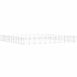 Huisdierenkooi met deur 44 panelen 35x35 cm staal zwart><noscript><img width=