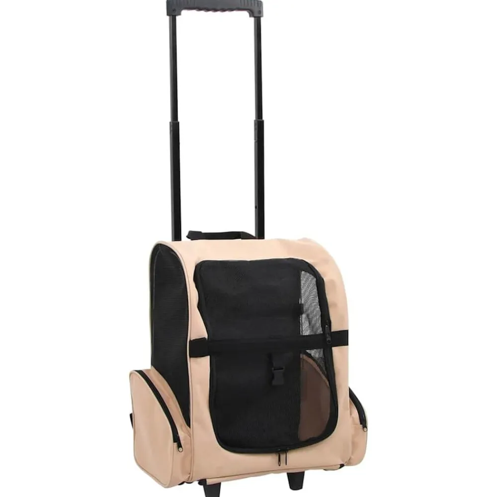 Huisdierbenodigdheden*vidaXL Huisdierentrolley inklapbaar Beige