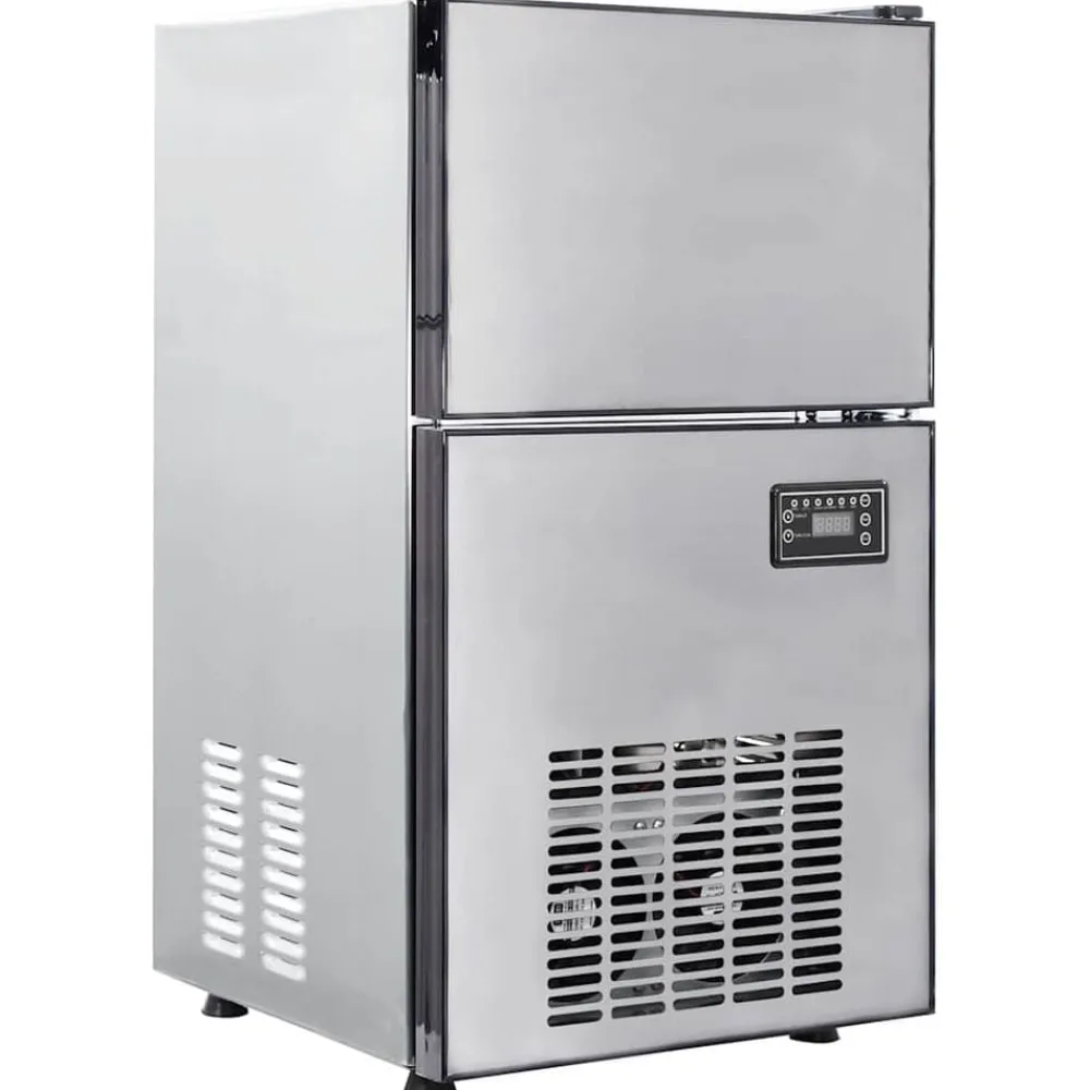Keuken & Eetkamer*vidaXL Ijskubusmaker Zilver 43 x 40 x 71 cm Roestvrij staal