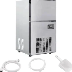 Keuken & Eetkamer*vidaXL Ijskubusmaker Zilver 43 x 40 x 71 cm Roestvrij staal