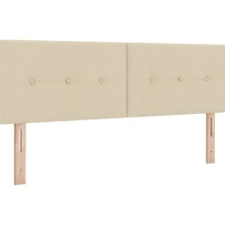 in hoogte verstelbaar hoofdbord Crème 144 cm Stof>vidaXL Best