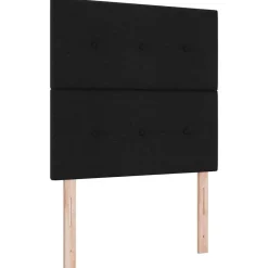 Bedden & Accessoires*vidaXL in hoogte verstelbaar hoofdbord met hoofdeinde 80 cm Stof Zwart