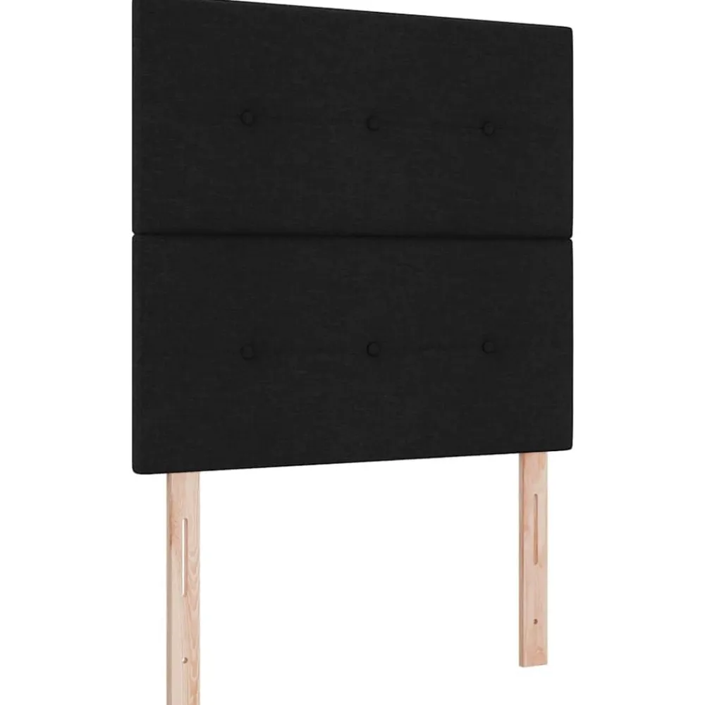 Bedden & Accessoires*vidaXL in hoogte verstelbaar hoofdbord met hoofdeinde 80 cm Stof Zwart
