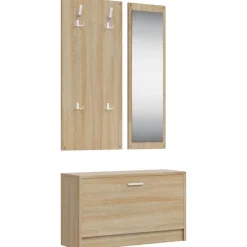 Huishoudelijke Benodigdheden*vidaXL 3-in-1 schoenenkastset bewerkt hout Sonoma eiken