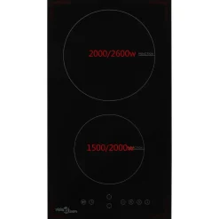 Inductiekookplaat met 2 kookzones aanraakbediening 3500 W glas>vidaXL