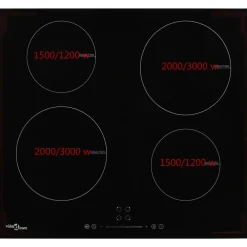 Inductiekookplaat met 4 kookzones aanraakbediening 7000 W glas>vidaXL Sale