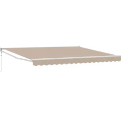 Inklapbaar Zonnescherm Beige 400 × 300 cm>vidaXL New