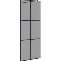 Sanitair & Loodgietersbenodigdheden*vidaXL Inloop Douche Wand 80 x 195 cm gehard glas Zwart
