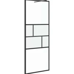 Inloop Douche Wand 80 x 195 x 0.5 cm Glas en Aluminium>vidaXL New