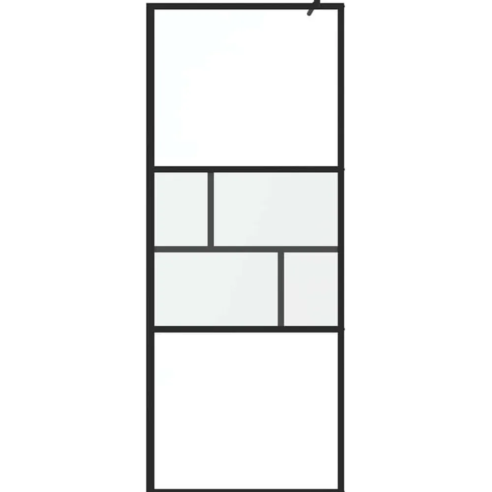 Inloop Douche Wand 80 x 195 x 0.5 cm Glas en Aluminium>vidaXL New