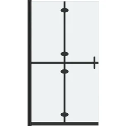 Sanitair & Loodgietersbenodigdheden*vidaXL Inloopdouchewand inklapbaar 70x190 cm ESG-glas mat zwarte lijst/ matglas
