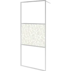Sanitair & Loodgietersbenodigdheden*vidaXL Inloopdouchewand met stenenmotief 80x195 cm ESG-glas Zilver