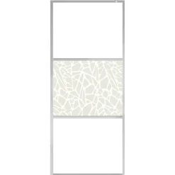 Sanitair & Loodgietersbenodigdheden*vidaXL Inloopdouchewand met stenenmotief 80x195 cm ESG-glas Zilver