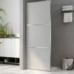 Sanitair & Loodgietersbenodigdheden*vidaXL Inloopdouchewand mat 80x195 cm ESG-glas Zilver