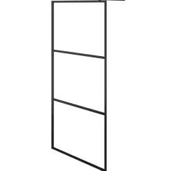 Sanitair & Loodgietersbenodigdheden*vidaXL Inloopdouchewand transparant 80x195 cm ESG-glas Zwart