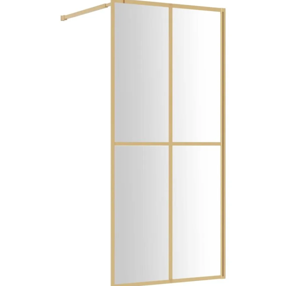 Inloopdouchewand transparant 80x195 cm ESG-glas kleurig>vidaXL New