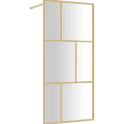 Inloopdouchewand transparant 80x195 cm ESG-glas kleurig>vidaXL Hot