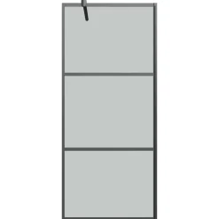 Sanitair & Loodgietersbenodigdheden*vidaXL Inloopdouchewand 80x195 cm donker ESG-glas Zwart