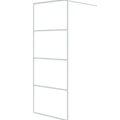 Sanitair & Loodgietersbenodigdheden*vidaXL Inloopdouchewand 80x195 cm transparant ESG-glas Wit