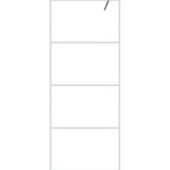 Sanitair & Loodgietersbenodigdheden*vidaXL Inloopdouchewand 80x195 cm transparant ESG-glas Wit