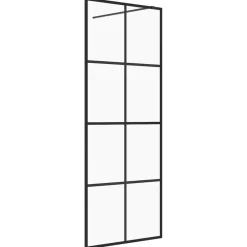 Sanitair & Loodgietersbenodigdheden*vidaXL Inloopdouchewand 80x195 cm ESG-glas transparant en Zwart