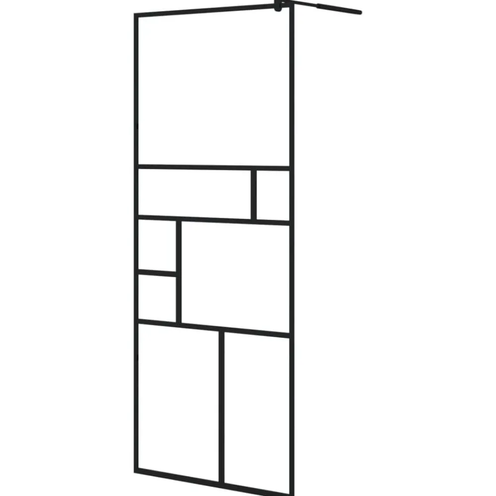 Inloopdouchewand 80x195 cm ESG-glas transparant en>vidaXL Outlet