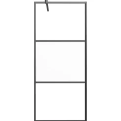 Sanitair & Loodgietersbenodigdheden*vidaXL Inloopdouchewand 80x195 cm halfmat ESG-glas Zwart