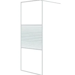 Sanitair & Loodgietersbenodigdheden*vidaXL Inloopdouchewand 80x195 cm transparant ESG-glas Wit