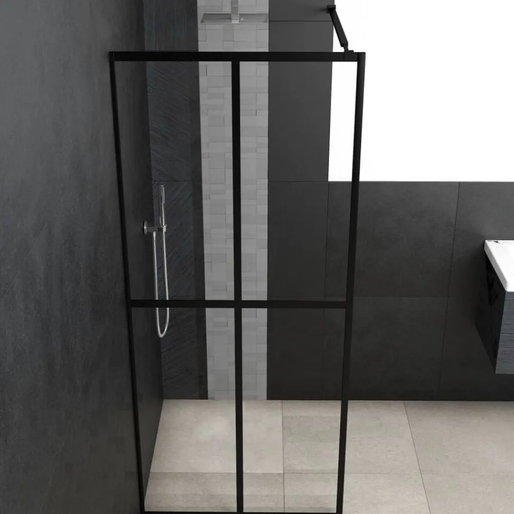 Inloopdouchewand 80x195 cm transparant gehard glas>vidaXL Best