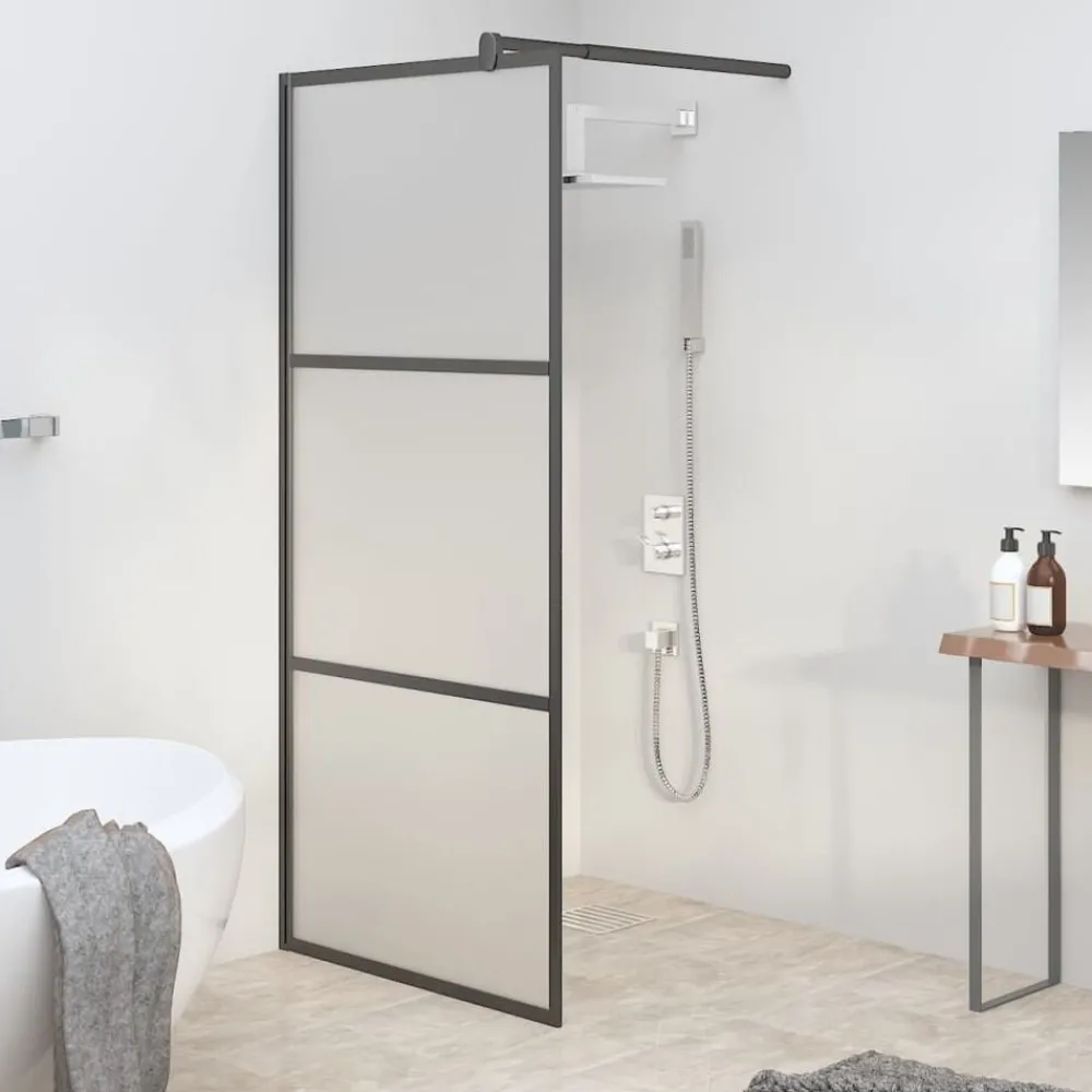 Inloopdouchewand 80x195 cm mat ESG-glas>vidaXL Clearance