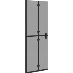 Sanitair & Loodgietersbenodigdheden*vidaXL Inloopdouchewand Zwart 70 x 6,5 x 190 cm Zwart frame/donker doorzichtig glas