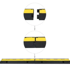 Uithangborden*vidaXL Kabelbeschermer drempel 1 tunnel 100 cm rubber