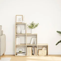 Boekenkasten & Wandplanken*vidaXL Kamerscherm / boekenkast 3-laags 99x29x99 cm hout Sonoma eiken