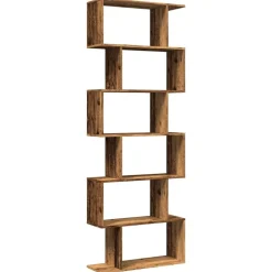 Boekenkasten & Wandplanken*vidaXL Kamerscherm / boekenkast 6-laags 70x24x193 cm hout Oud hout