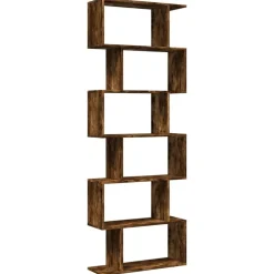 Boekenkasten & Wandplanken*vidaXL Kamerscherm / boekenkast 6-laags 70x24x193 cm hout gerookt eik Gerookt eiken