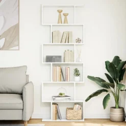 Kamerscherm / boekenkast 6-laags 70x24x193 cm bewerkt hout><noscript><img width=