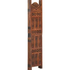 Kamerschermen*vidaXL Kamerscherm 4 panelen handgesneden 160x165 cm mangohout bruin Donkerbruin
