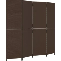 Kamerscherm 4 panelen poly rattan>vidaXL Discount