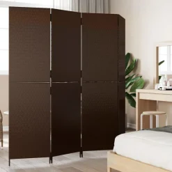 Kamerscherm 4 panelen poly rattan><noscript><img width=